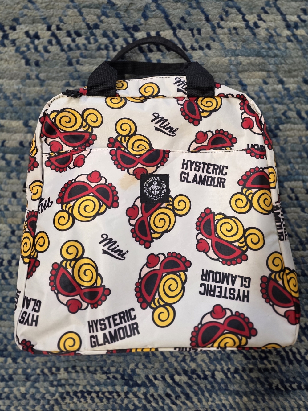 Hysteric Glamour Mini Patterned Backpack - White, Red & Yellow